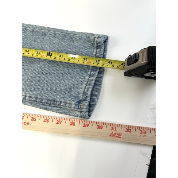 Levi's 505 Mens Regular Blue Jeans 30x30 Light Wash - Picture 12 of 13